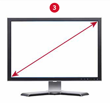 Monitor Diagonal Measurement