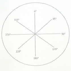 KR304A 45 degree increment reticle