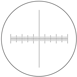 Reticle Cross-Line with Graduations 20mm / 200 divisions
