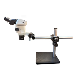 SM7 Microsurgery Training Microscope on Boom Stand with Schott Coldvision Ring Light