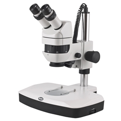 Motic K-400 LED Stereo Microscope on Lighted Post Stand