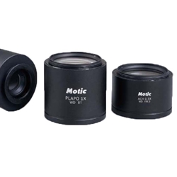 Motic SM7 CMO Stereo Microscope Plan Achromat Objective Lenses: 0.5x, 1x, 2x