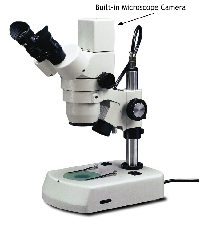 Microscope Built-In Digital Camera