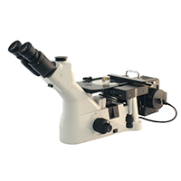 Inverted metallurgical microscope with simple polarziation.