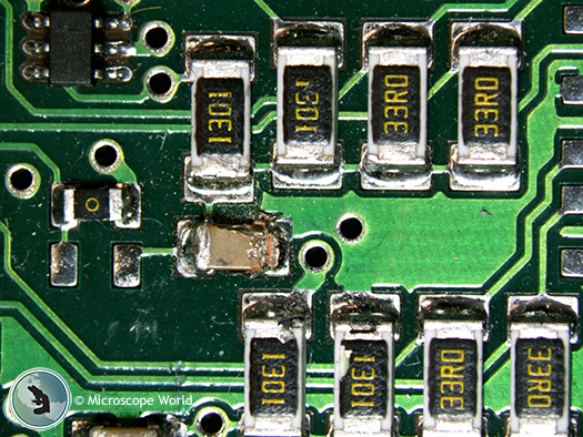 Circuit Board under the Microscope
