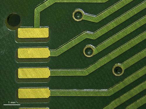 Zeiss Stemi 508 stereo microscope circuit board image.