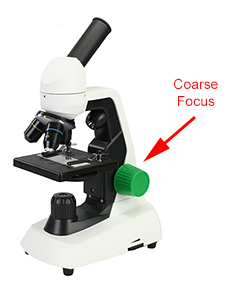 Microscope with coarse focus only