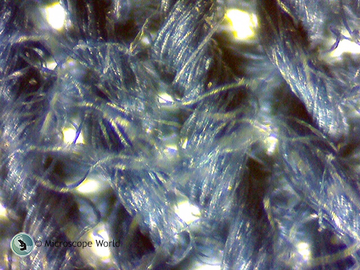 Fabric weave under the stereo microscope.