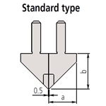 Mitutoyo 07CZA056 standard type jaws.