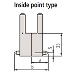 Mitutoyo 07CZA058 inside point jaws.