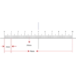 KR2224 Ruler Reticle 4mm 100 Divisions