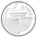 Mitutoyo comparator reticle.