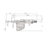 Mitutoyo Digimatic Micrometer Head Spherical Spindle Face 0-1"