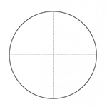 Reticle Cross-Line with Dotted Lines