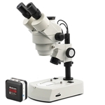National Optical 440T Digital Stereo Zoom Microscope on LED Stand