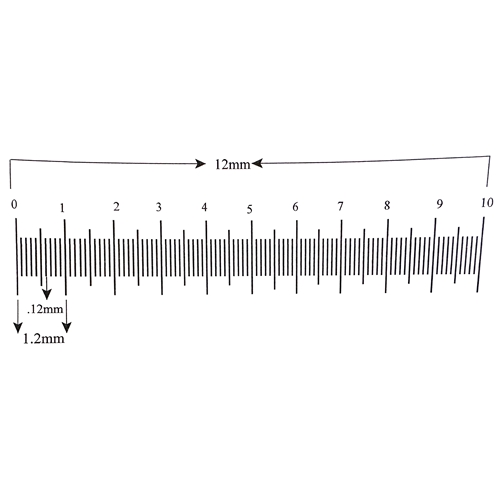 KR244 Ruler Reticle 12mm In 100 Divisions kr244-ruler-reticle-12mm-in-100-divisions