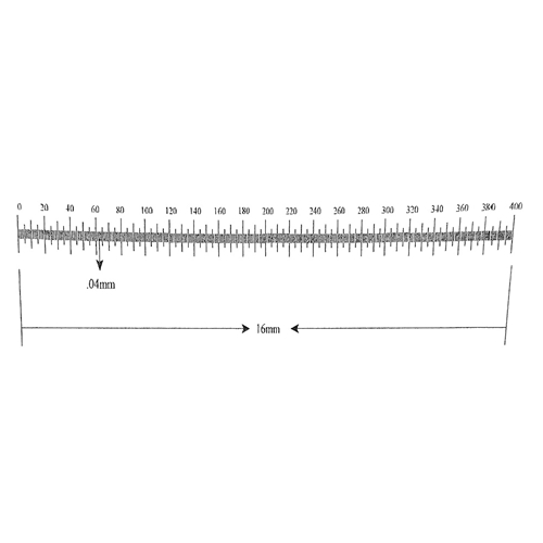 Reticle Ruler 16mm 400 Divisions
