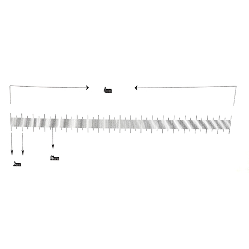Reticle Ruler 4mm 200 Divisions