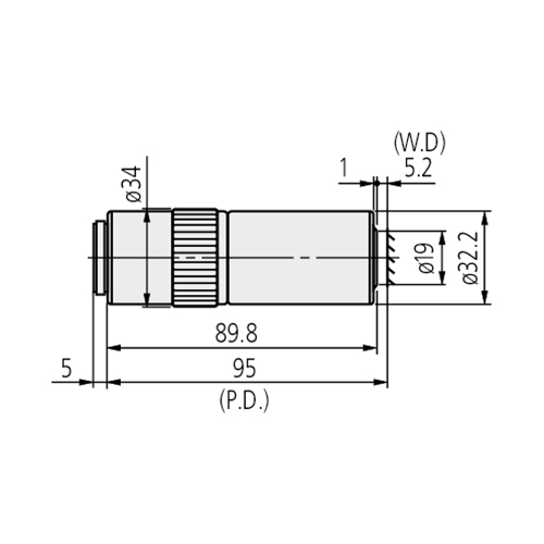Mitutoyo M Plan Apo HR 100x LWD Objective 378-815-4 Mitutoyo M Plan Apo HR 100x LWD Objective 378-815-4