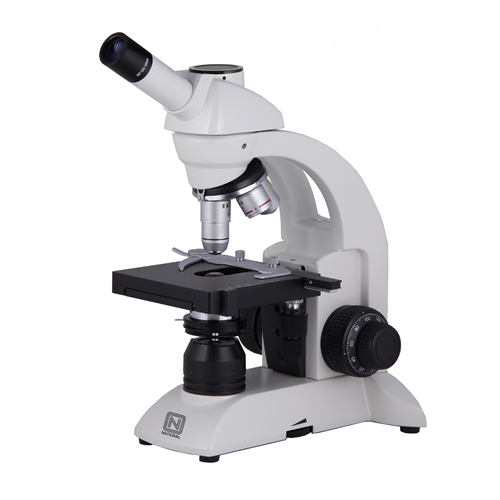Picture of compound microscope with labels