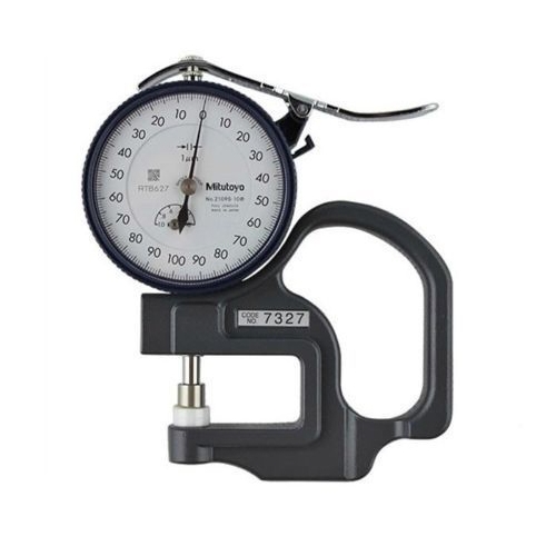 1PC Mitutoyo 7327 Dial Thickness Gage Flat Anvil Standard Type 0-1mm Range #V2CH 
