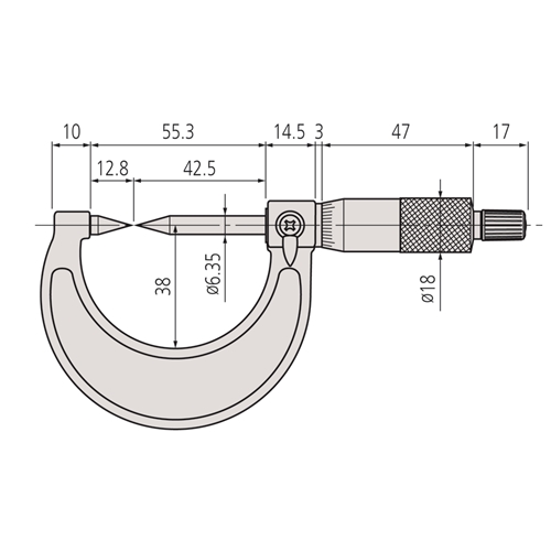Mitutoyo 112-225 Point Micrometer 0 to 1" 30 Degrees for sale online 