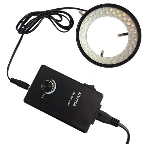 110V-240V 60 LED Purple UV Light Source Microscope Ring Light Lamp Illuminator 