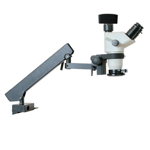 Digital Electronics Inspection Stereo Zoom Articulated Arm Microscope  6.7x-45x Polarizing LED Light