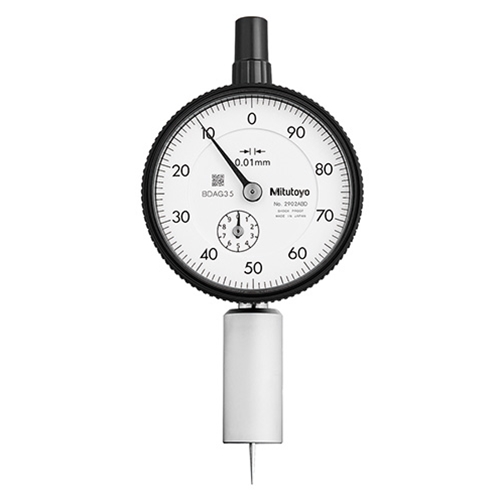 Mitutoyo Dial Indicator Depth Gage 0 10mm Needle pt Round Base 16mm