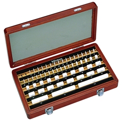 Mitutoyo Rectangular CERA Metric Gage Block Set, 1mm Base, 56 Blocks