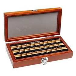 Mitutoyo Rectangular Steel Gage Thin Inch Block Set, 28 Blocks