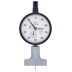 Mitutoyo Dial Indicator Depth Gage 0-10mm, Needle pt, 40mm base