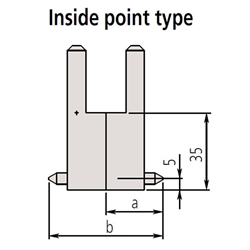 Mitutoyo 07CZA058 inside point jaws.