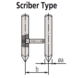 Mitutoyo 07CZA055 scriber jaws.