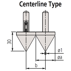 Mitutoyo 07CZA057 centerline jaws.