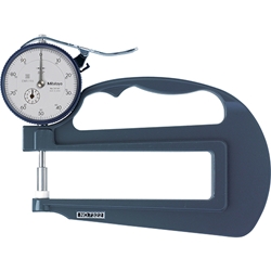 Mitutoyo 7322A deep throat flat anvil thickness gage.