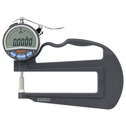 Mitutoyo 547-320A flat anvil deep throat thickness gage.