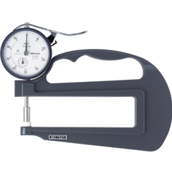 Mitutoyo 7321A deep throat flat anvil thickness gage.