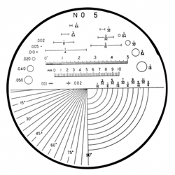 Mitutoyo comparator reticle.