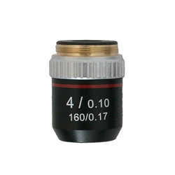 Achromat 4x Microscope Objective Lens