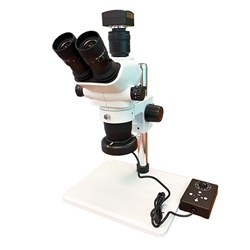 FZ6 Digital Stereo Zoom Microscope with Ring Light