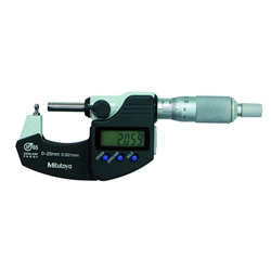 Mitutoyo Digital Tube Micrometer 0-25mm with Spherical Anvil