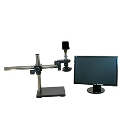 Electronics Inspection Zoom Microscope Boom System HD Camera