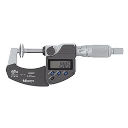 Mitutoyo 323-350-30 Digital Disk Micrometer 0-1" / 0-25.4mm Rotating Spindle