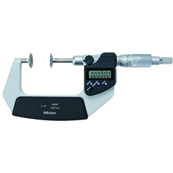 Mitutoyo 323-351-30 Digital Disk Micrometer 1-2" / 25.4-50.8mm Rotating Spindle