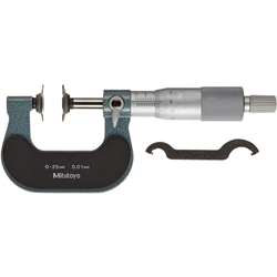 Mitutoyo 123-113 Vernier Disk Micrometer 0-25mm Rotating Spindle