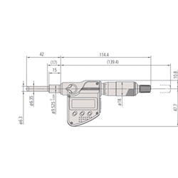 Mitutoyo Digimatic Micrometer Head Spherical Spindle Face 0-1"