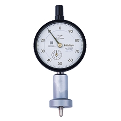 Mitutoyo Dial Indicator Depth Gage 0-10mm, ball pt, Round base Ø25mm