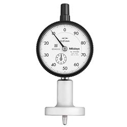 Mitutoyo Dial Indicator Depth Gage 0-10mm, Ball pt, Round base Ø40mm