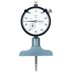 Mitutoyo Dial Indicator Depth Gage 0-8", 2.5 Inch Base, 1 Inch Stroke